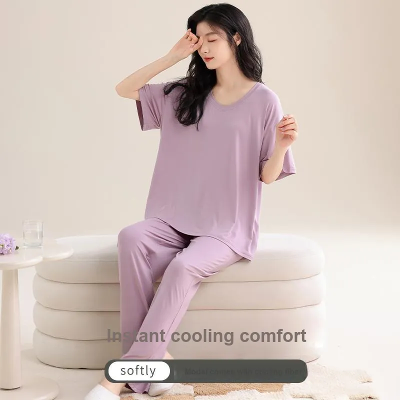 FENTENGCARE Pajama Set Women's Violet-2