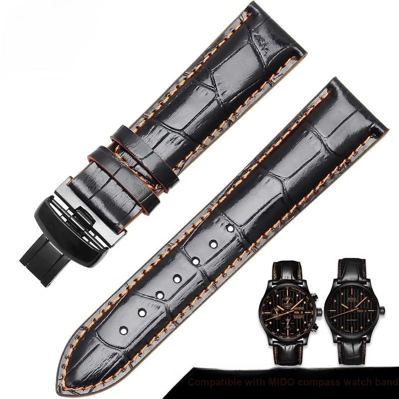 FUDIEN Watch Bands Mido Compatibility 190mm Cowhide Leather Material-1