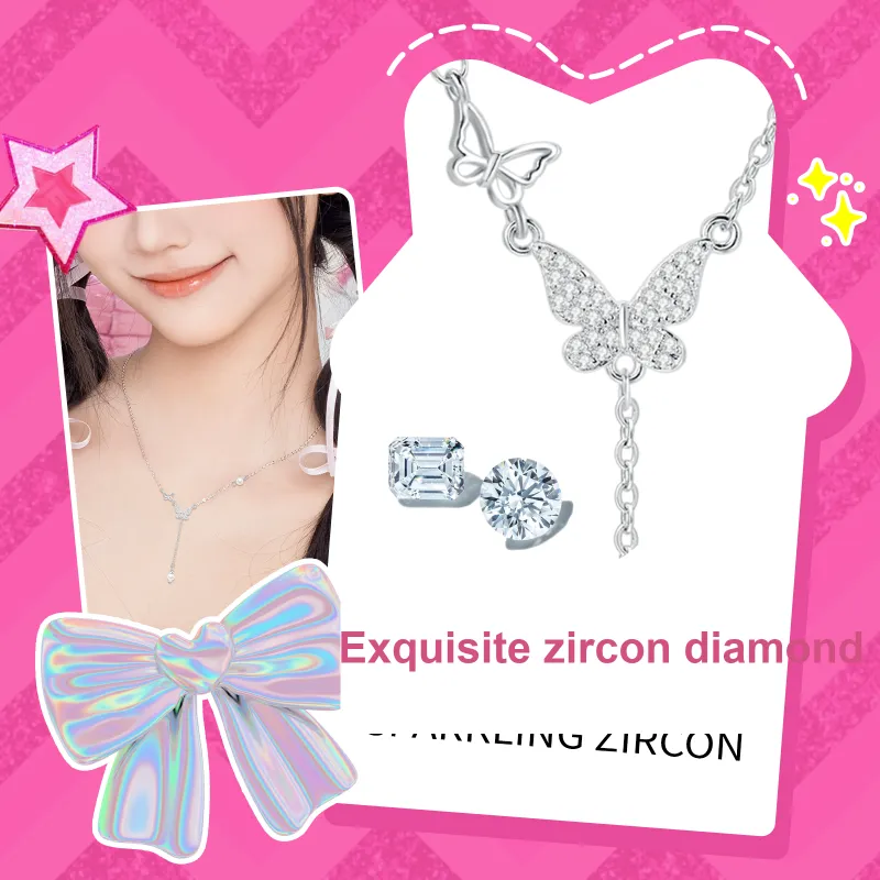 Barbie Synthetic Cubic Zirconia Necklaces Women's-4