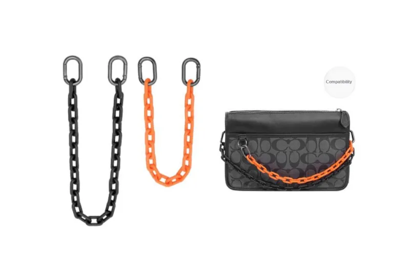 GUYI Acrylic Bag Strap Unisex Orange/Black-9