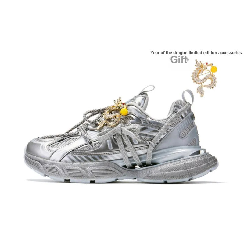 KUX Cushioning Anti-Slip Wear-Resistant Breathability Low-Top Chunky Sneakers Unisex-14