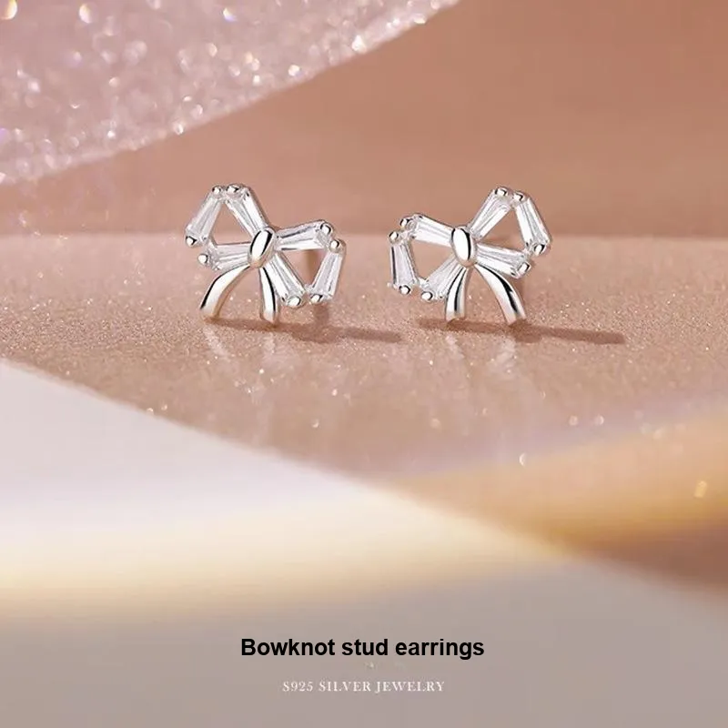 High Quality 925 Sterling Silver Jewelry Fashion Stud Earrings Women's-1