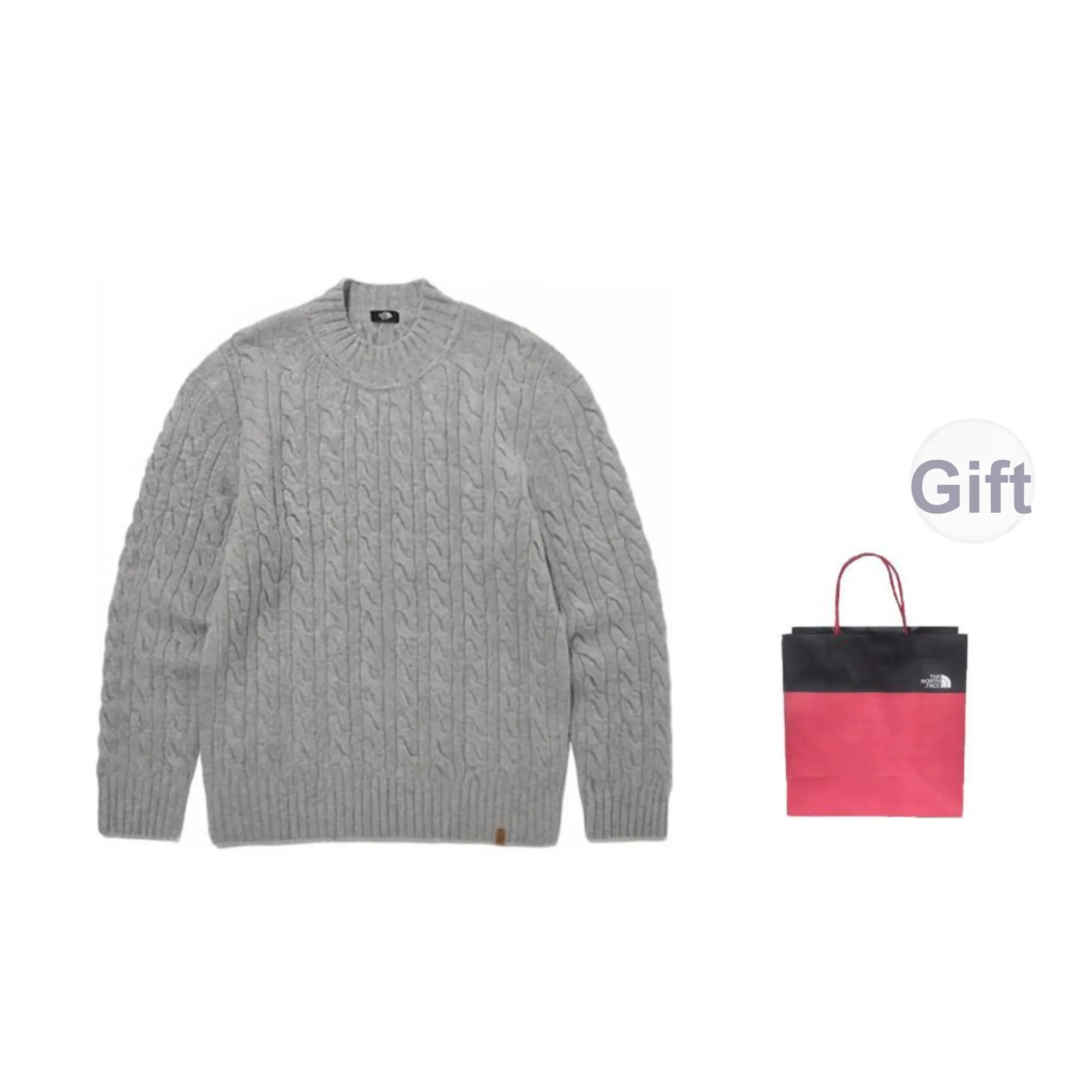 THE NORTH FACE Sweater Unisex Gray Shopping Bag Included