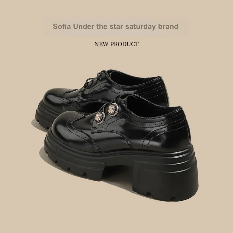 Safiya Chunky Heel Loafers Women's-3