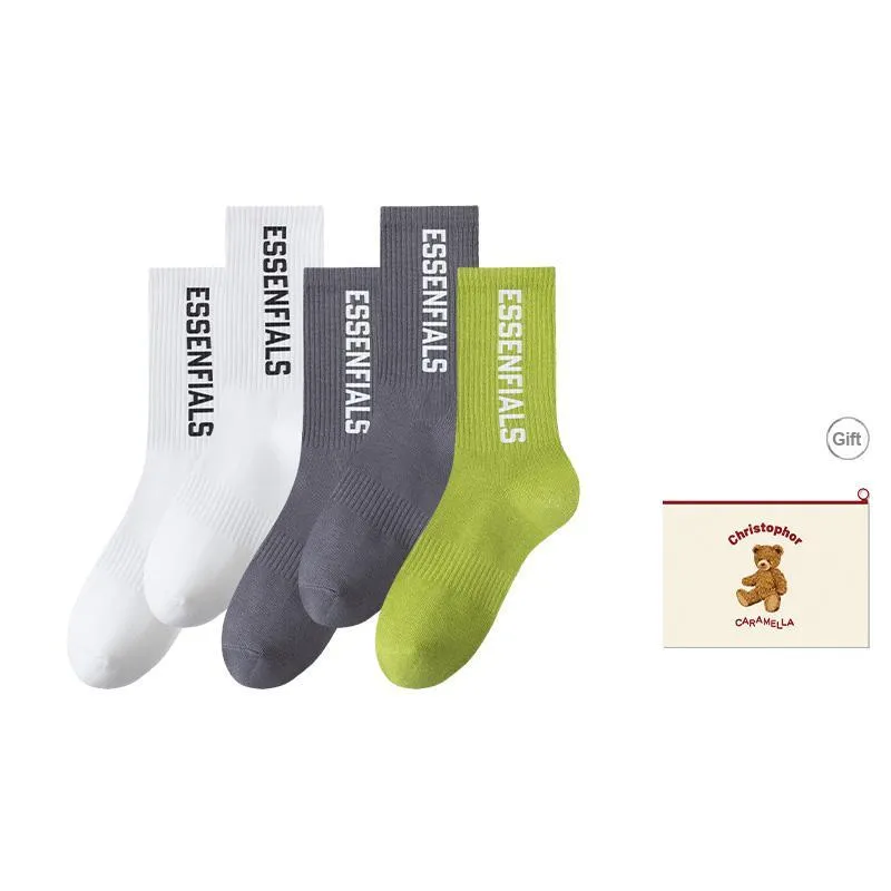 Caramella Mid Calf Socks Unisex Shopping Bag Combo-15