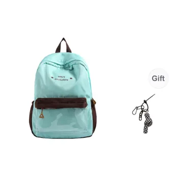 KAMLUI Nylon Fabric Backpack Regular Unisex Transparent/Coffee/Blue