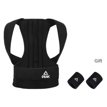 PEAK Back Support Braces Fitness Breathable Protective Black Polyester Unisex