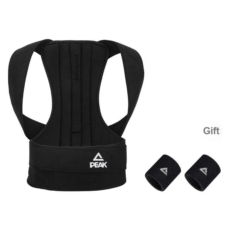 PEAK Back Support Braces Fitness Breathable Protective Black Polyester Unisex-0