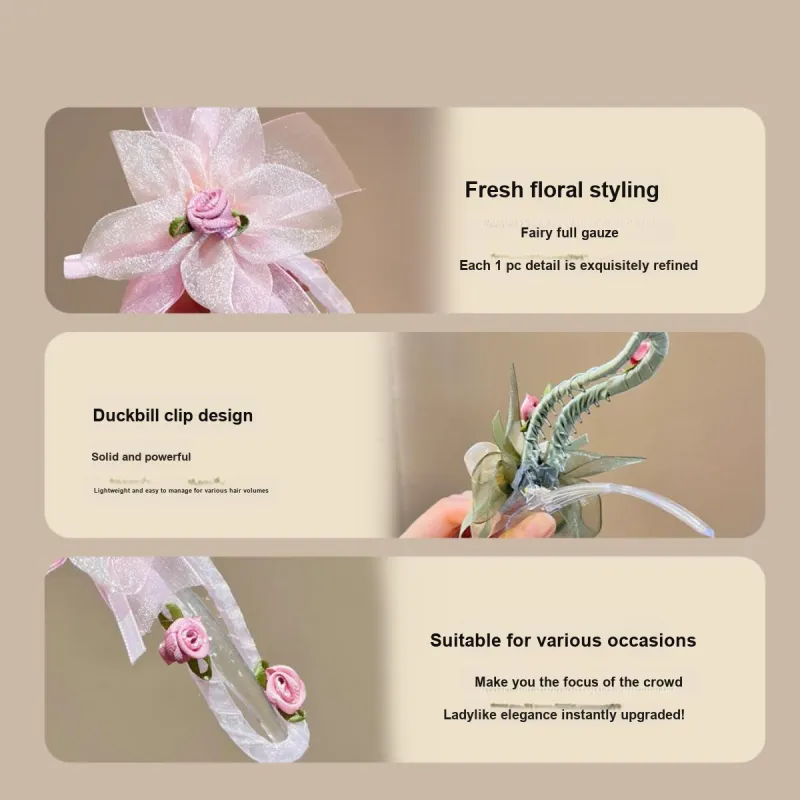 HANYUDIE Acrylic Hair Clips Women's-3