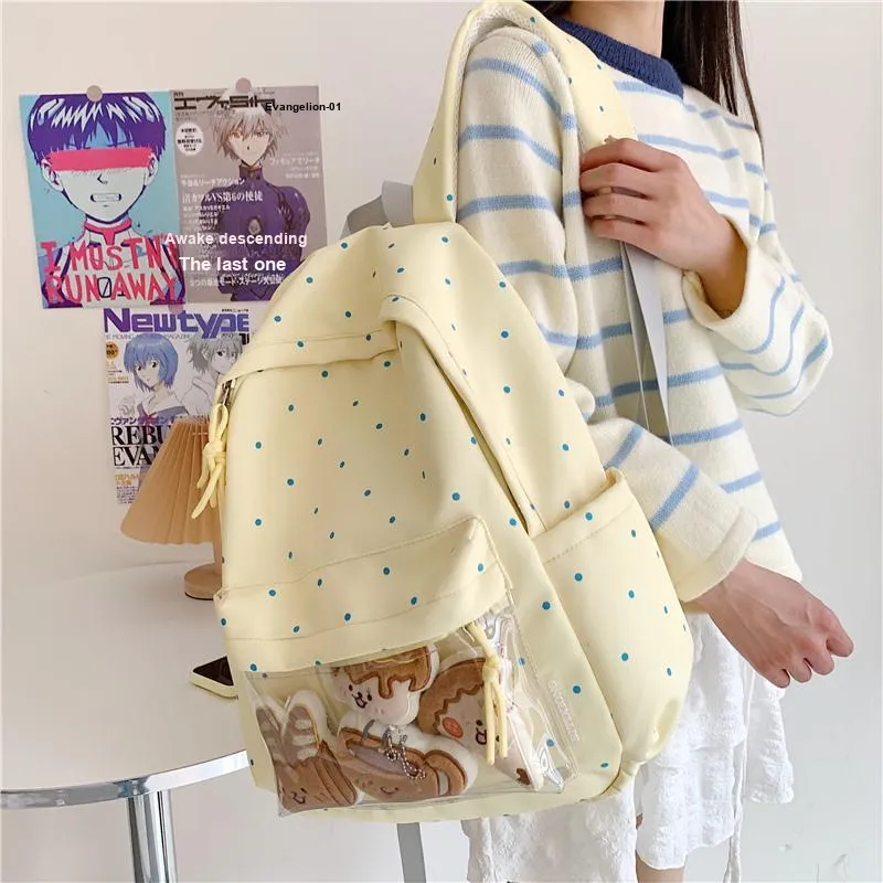 BAODIDAISHU Oxford Backpack Regular Women's White/Yellow/Black/Pink/Blue-14