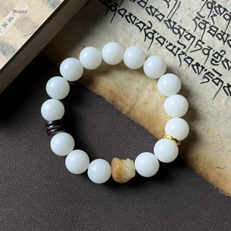 CUIJING White Jade Bodhi Bracelets Unisex-3