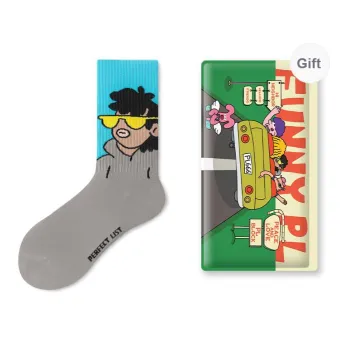 PL Mid Calf Socks Unisex Shopping Bag 1 Pack Mixed Color