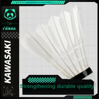 Kawasaki Panda Mini Cannon 10 Pack Goose Feather Big Board Goose Feather Training/Everyday Use Ball Shuttlecocks