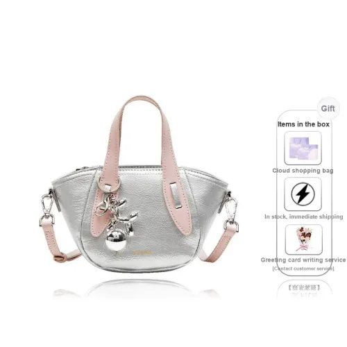 Teenmix Synthetic Leather With Cow Leather Handbag Women's Multicolor