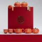 Orange-Persimmon 4-Cup 4-Tea-Pot Set (Premium Box)
