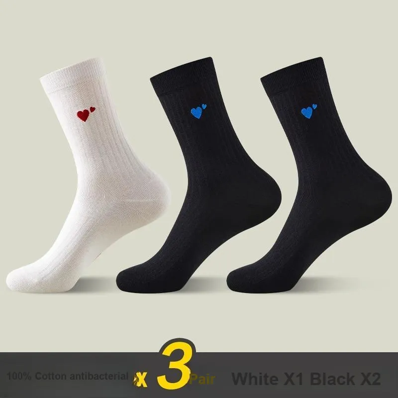 H YXIANG Mid Calf Socks Unisex 3 Pack-7