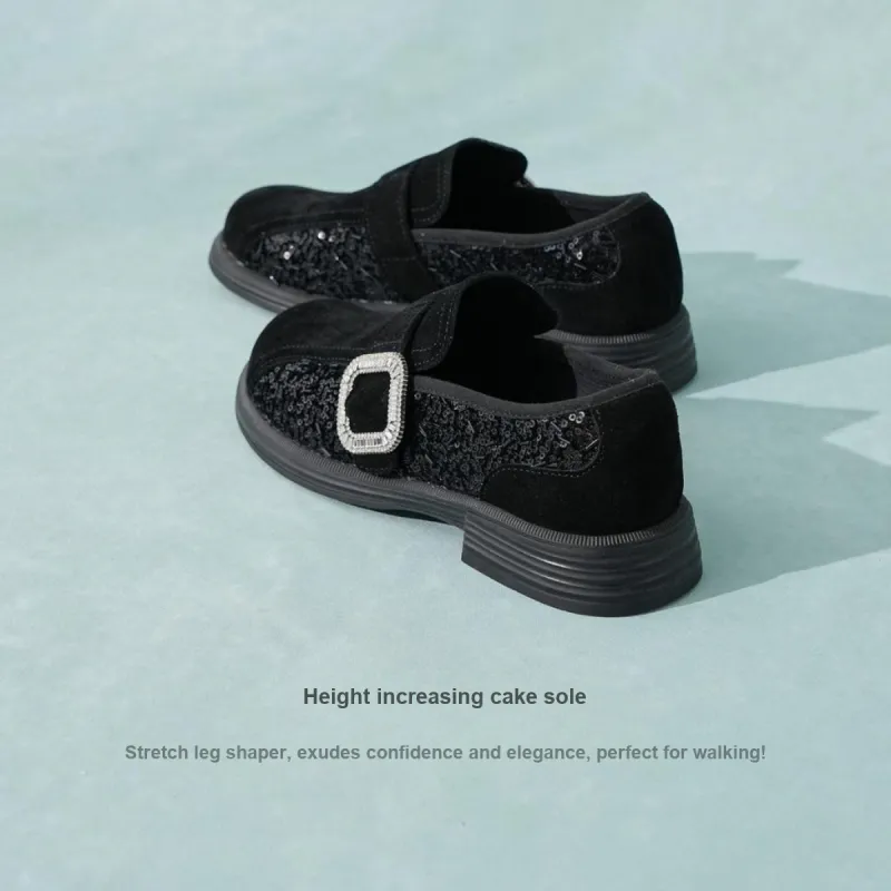 Joy&Mario Loafers Women's Black/Gray/Gold-9