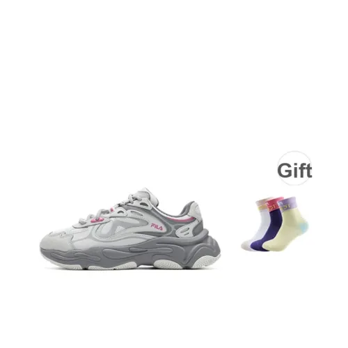 FILA Покрытие Устойчивое к истиранию Легкий Дышащий Противоскользящий Низкий Топ Повседневная Обувь Женская Серый Белый