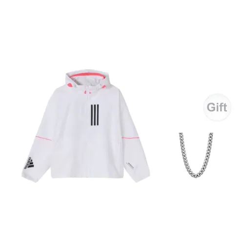 Adidas Jackets Women's White+Free Necklaces