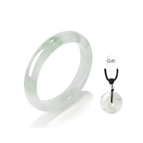 Artisan Lock Heart Jade Tianshan Jade Bangles Women's