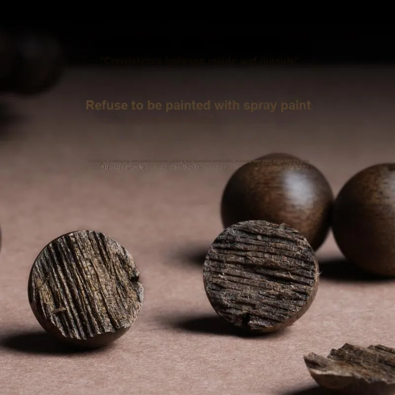 GUMUJIANG Agarwood Beaded Bracelet Plain Band Chinese Fashion Trend New Chinese Style Unisex-4