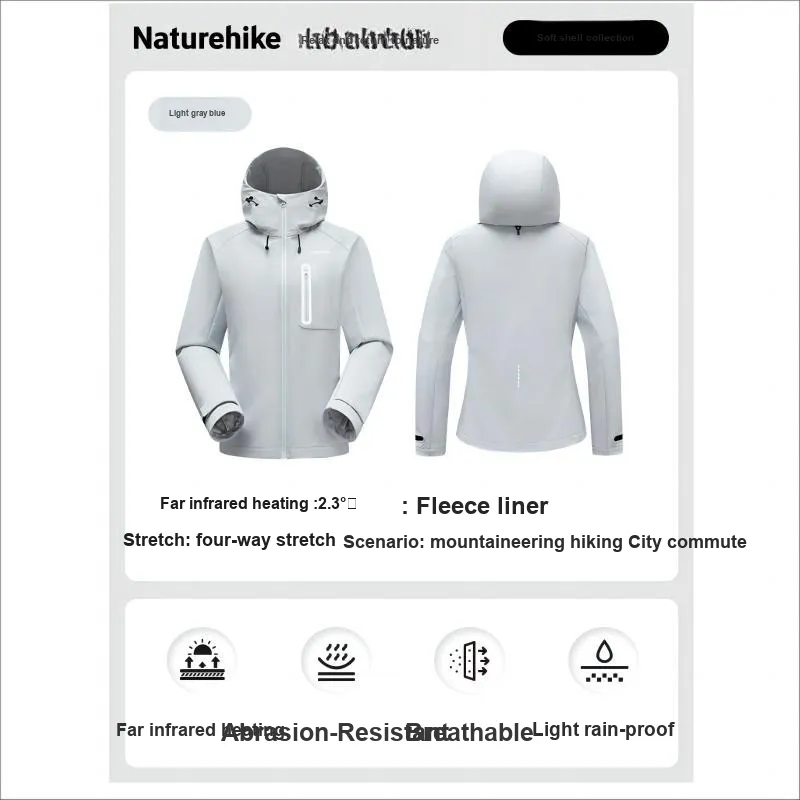 NATUREHIKE Mountain Versatile Hiking Water Resistant Windproof Breathable Warm Super Light Windbreaker Jacket Unisex-6
