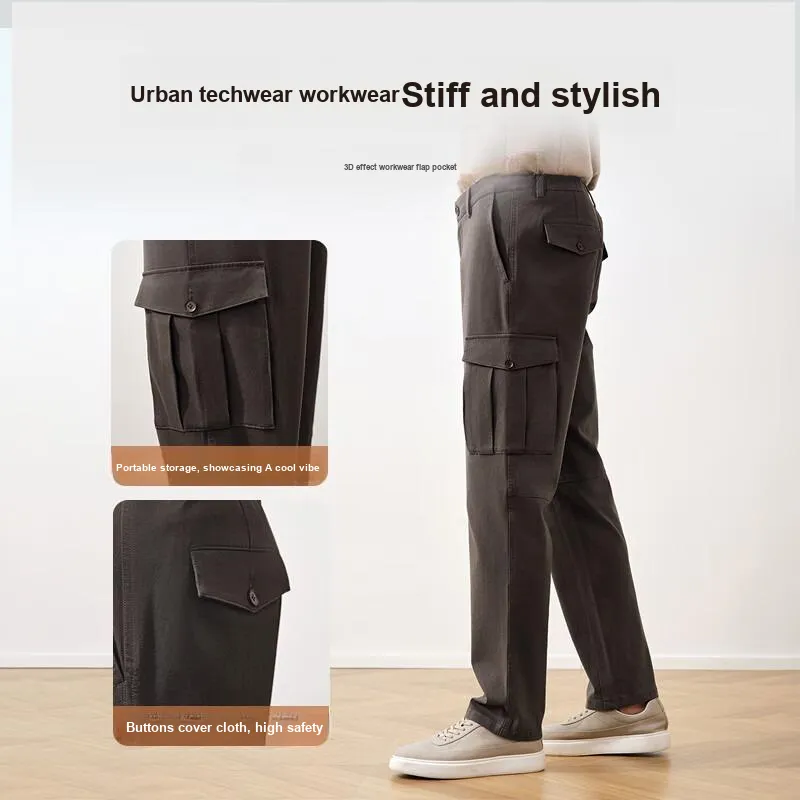 GOLDLION FW24 Straight Fit Elastic Cuff Cargo Pants Men's Multiple Colors-13