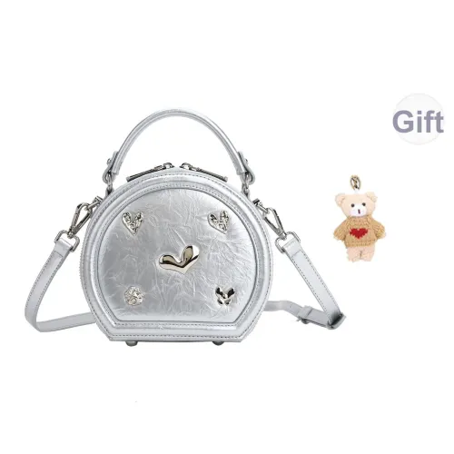 BUHOWE Полиуретан ПУ (полиуретан) Сумка Женская Серебряный Черный