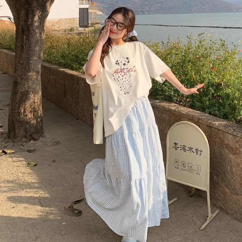 SUSANSAN Casual Long Skirt Women's-3