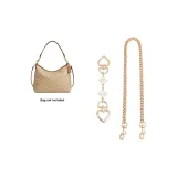 Gold-Tone White Four-Leaf Clover 2-Piece Set[15cm+47cm]