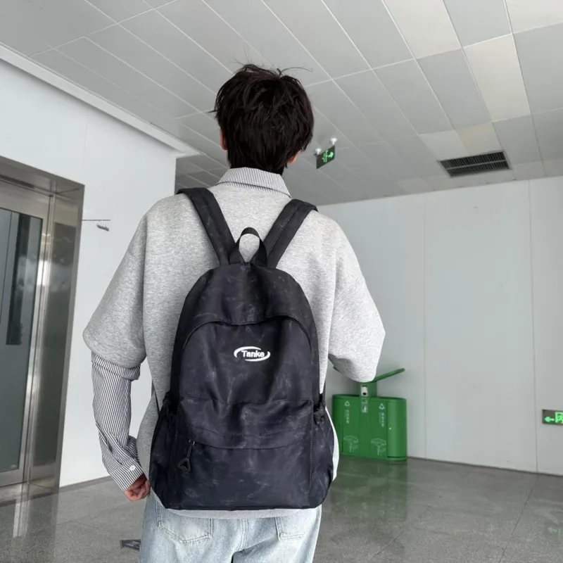 WICKBUEN Nylon Backpack Unisex White/Red/Blue/Black-14