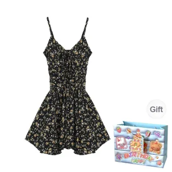 REMOULD Slip Dress Women's Black Floral