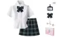 White Shirt (Slim Fit)+Neon Girlish (Adjustable Waist) Comes with Small Item+Badge
