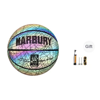 MARBURY Reflective Luminous Series Synthetic Leather Basketball Starry Sky Rainbow Size 7 Training