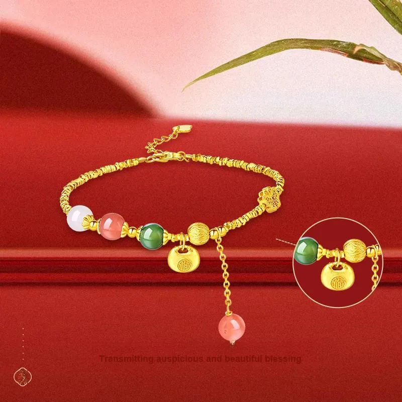 JINLIUFUJIXIANG Natural Agate Jade Bracelets Unisex-3