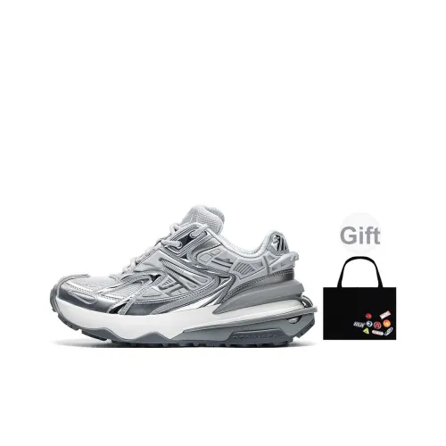 OGR Anti Slip и износостойкие визуально увеличивают рост низкие беговые кроссовки унисекс серебристо-серый