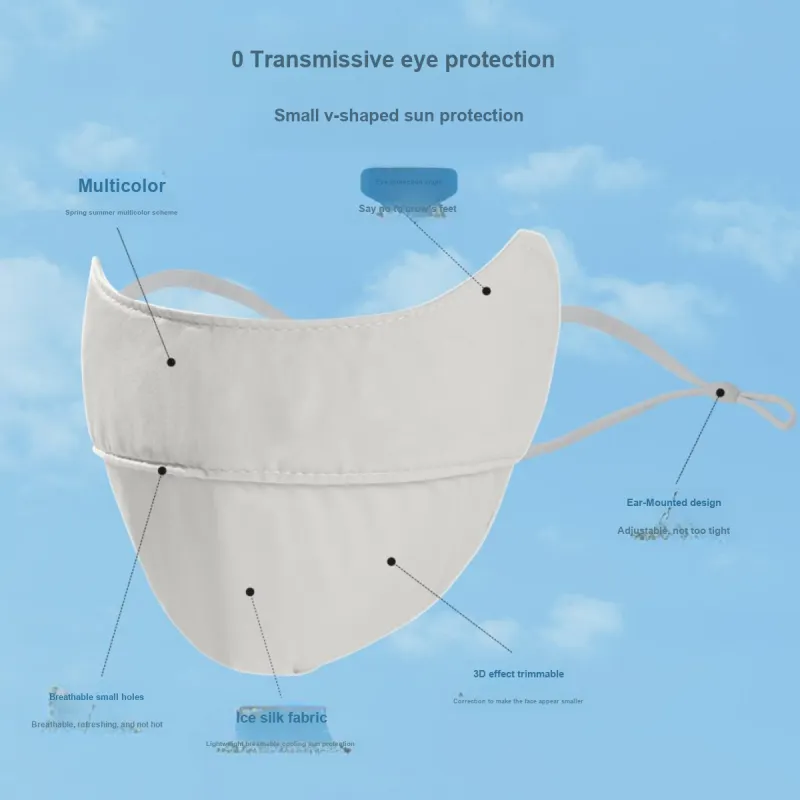Shanghai Story Polyester, Elastane Sun Protection Masks Women's-4