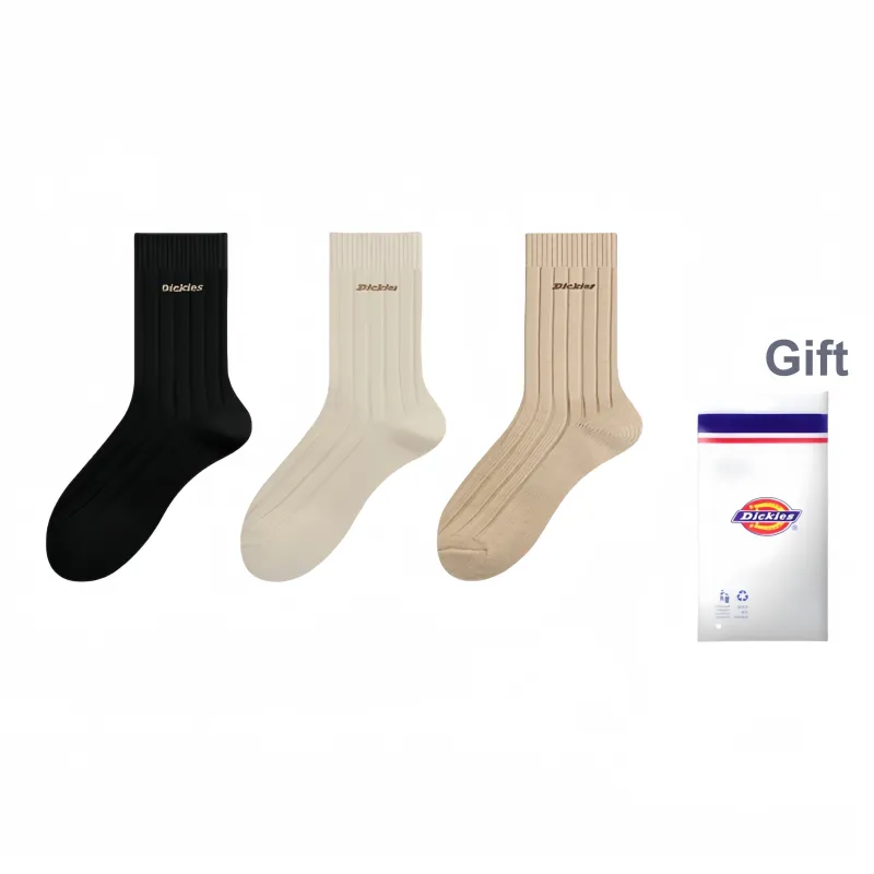 Dickies Classic Solid Color Comfortable Fall Winter Crew Socks Men's-9