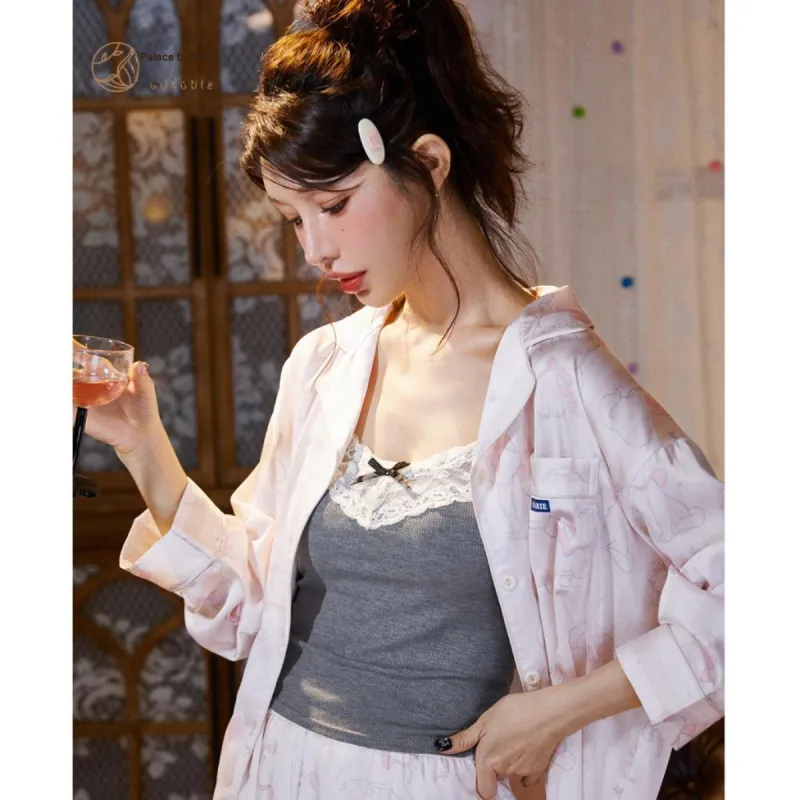 Gongdie x Disney Pajama Set Women's Pink-5