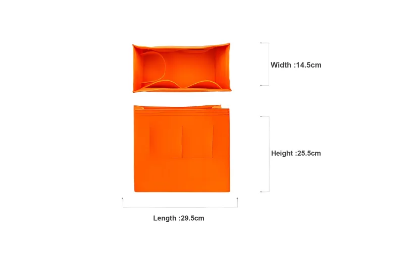 Lan Bao Fan Wool Felt Liner Accessories Tidy Storage & Classification Unisex Orange-1