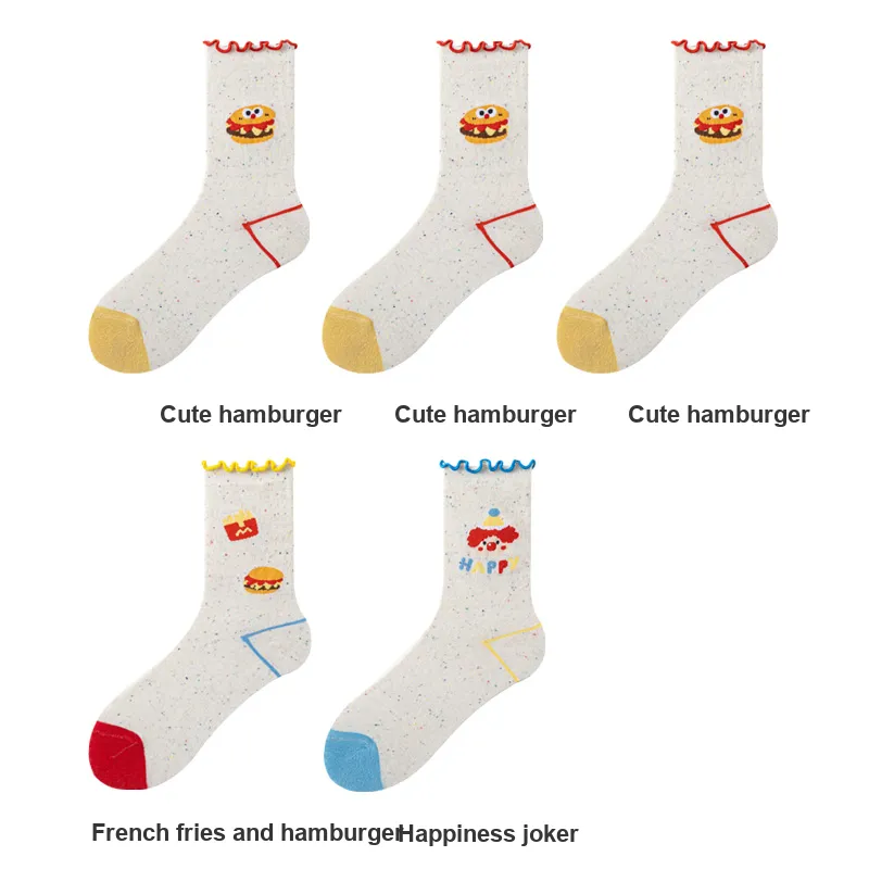 H YXIANG Mid Calf Socks Women's Combo Set-19