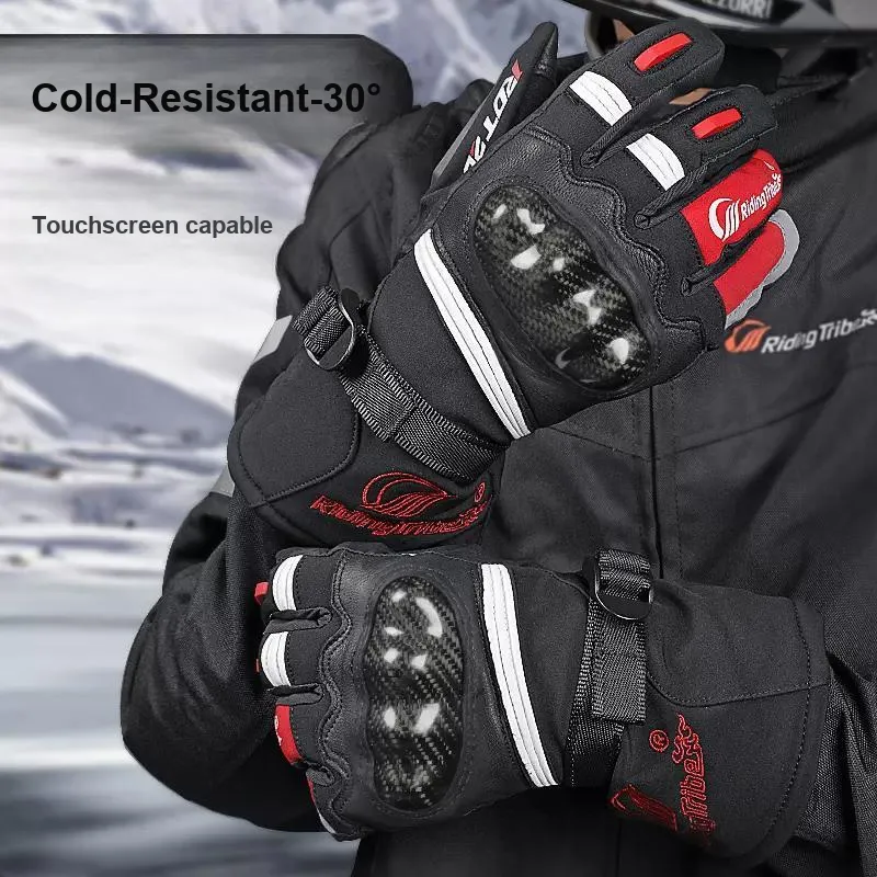 RIDING TRIBE Other Riding Equipment Cycling Glove Unisex Carbon Fiber Red-3