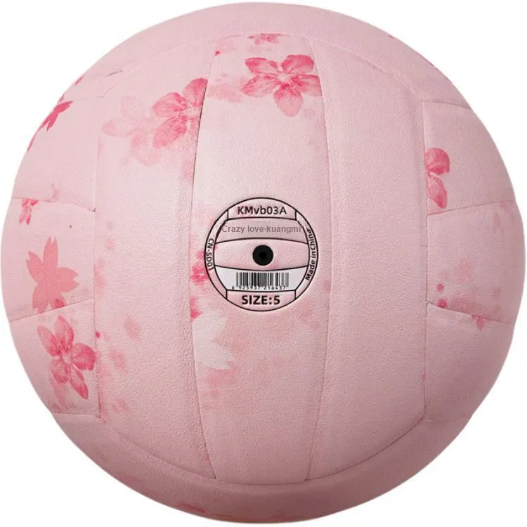 Kuangmi PU Size 5 Ball Middle School Volleyball Unisex Pink-12
