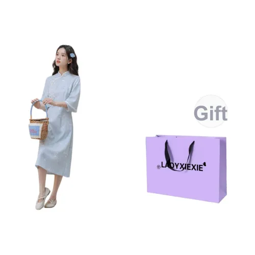 LADYXIEXIE Длинное платье с длинными рукавами женское