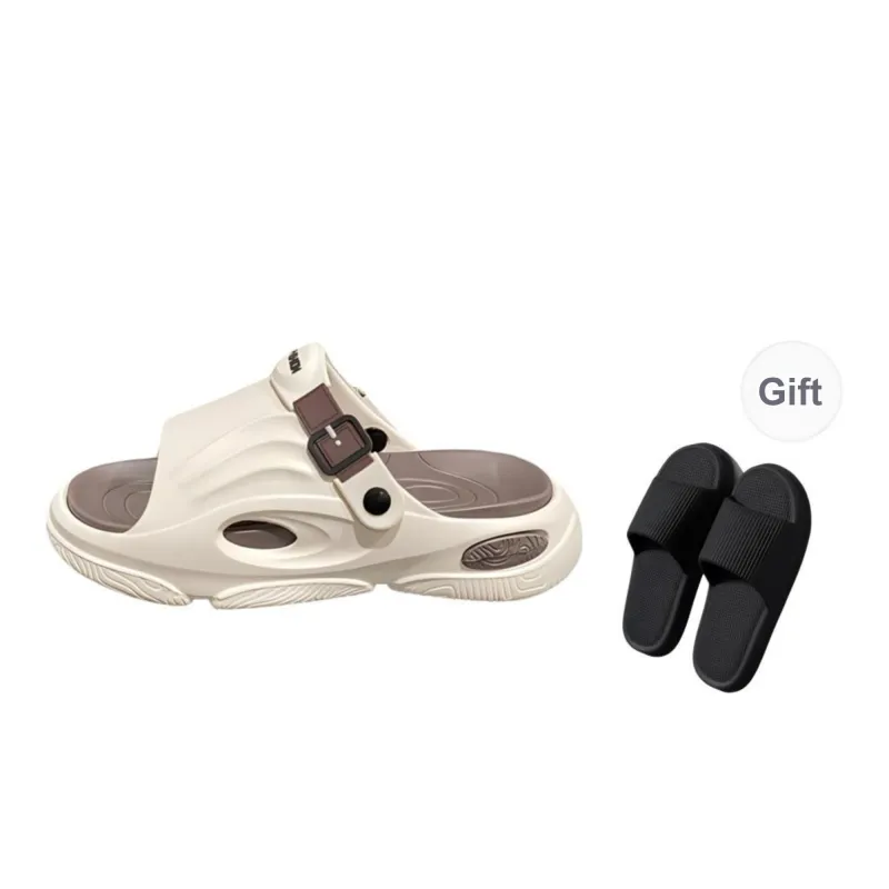 Ming Sheng Men's Slippers Trendy Slippers Summer Heel Slippers Platform Sandal Men's Outdoor Beach Slide Slipper-3