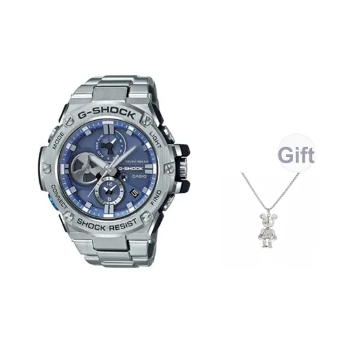 Г SHOCK Солнечный Кварцевый Механизм Смола Металл Ремешок Часы Унисекс Синий Циферблат