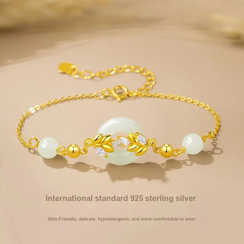 Branded Jewelry Bracelets White Jade Women's-2