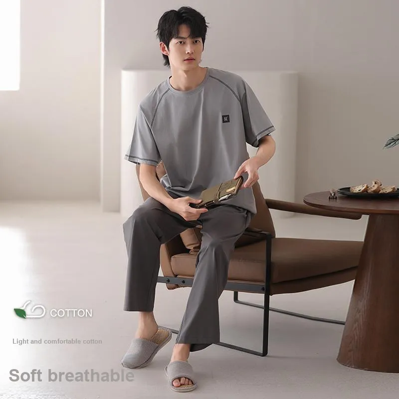 XIA.WA.ZHI.XIU Pajama Set Men's Gift Box Set Image Color-2