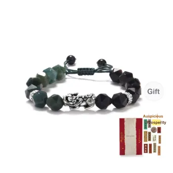 MEOBURLIY Map Stone Bracelets Unisex