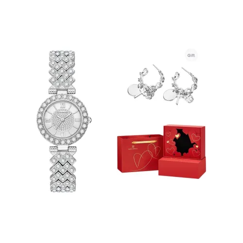 Katie Ermilio Кварцевый механизм Женские часы 30MM*30MM*8mm Серебряный